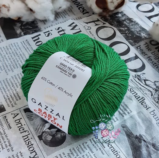 Gazzal Baby Cotton (3456 ярко-зелёный)