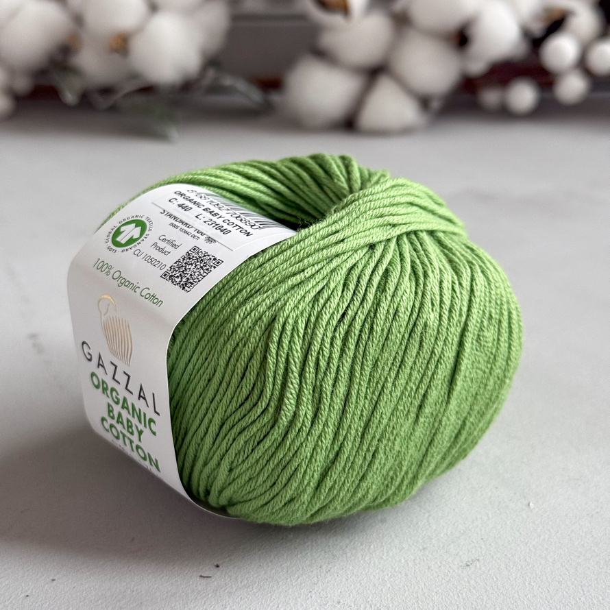 Gazzal Organic Baby Cotton (440 сочный зеленый)