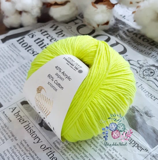 Gazzal Baby Cotton (3462 жёлтый неон)