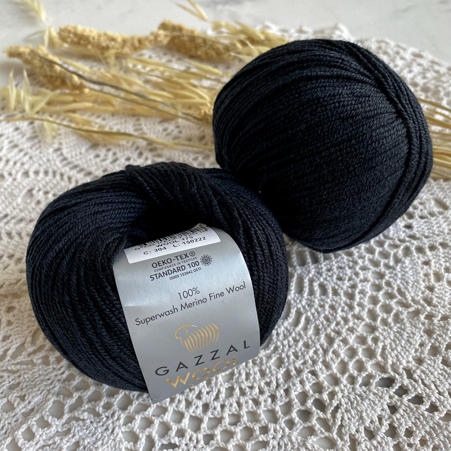 Gazzal Wool 175 (304 черный)
