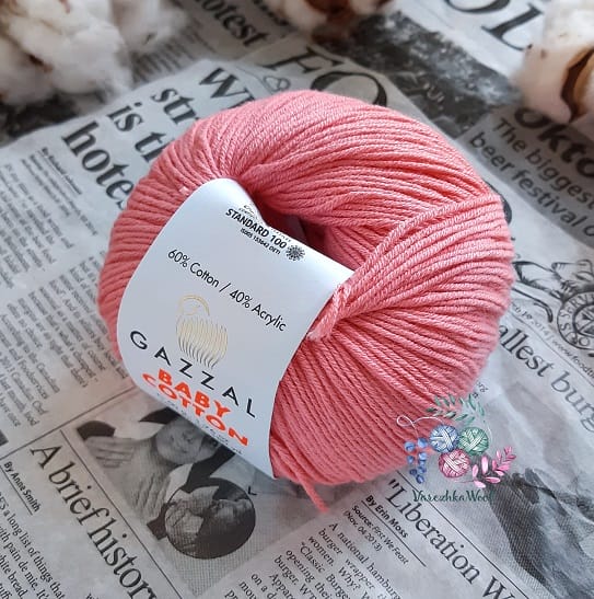 Gazzal Baby Cotton (3435 розовый коралл)