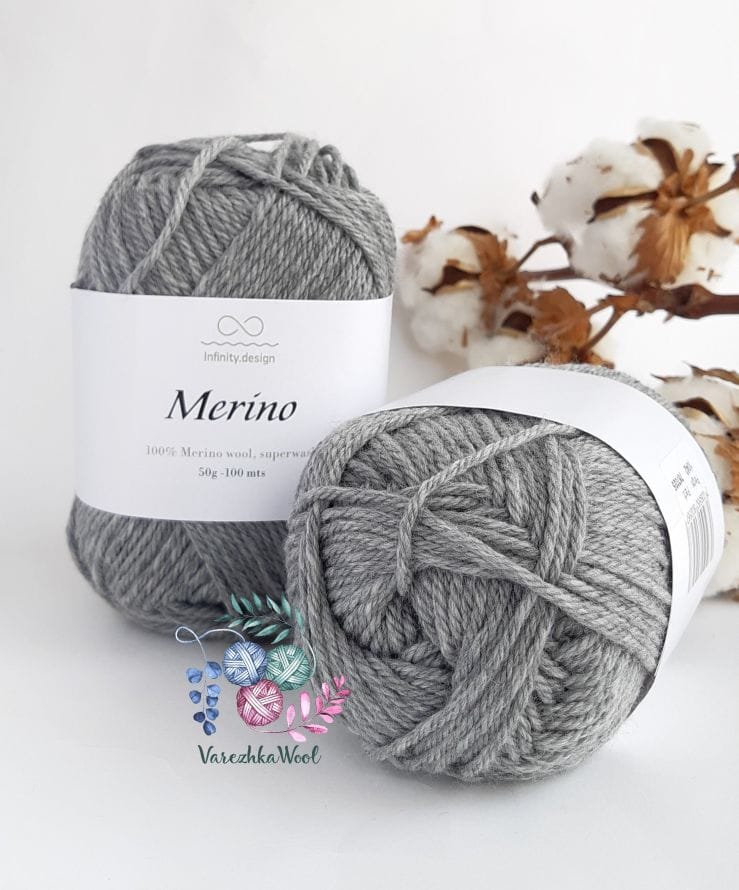 INFINITY Merino (1042 серый меланж)