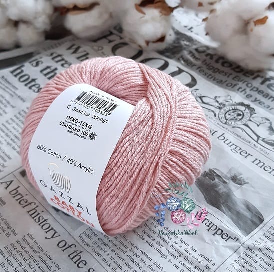 Gazzal Baby Cotton (3444 розовая пудра)