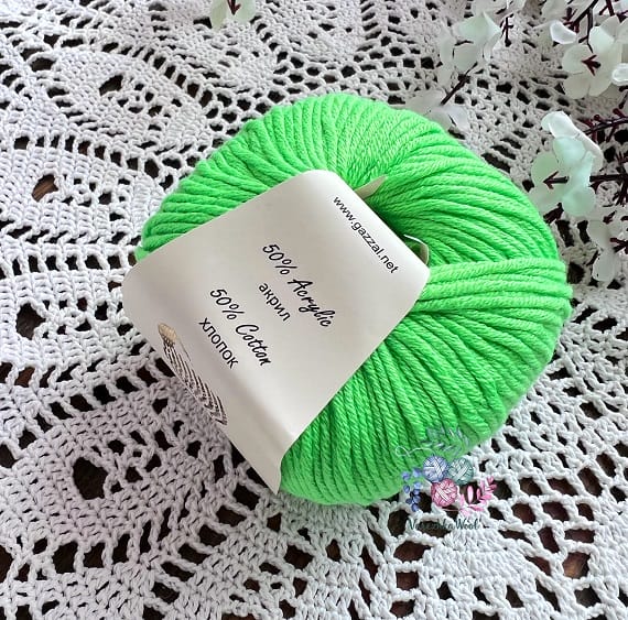 Gazzal Baby Cotton XL (3427 зеленый неон)
