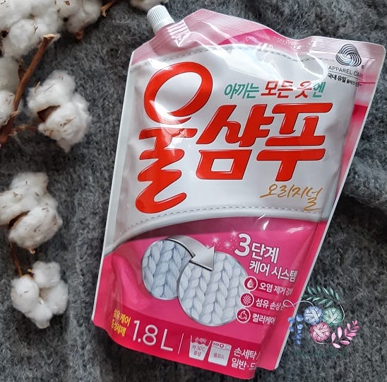 Жидкое средство Aekyung Wool Shampoo Original, с/блок 1800мл (Корея)