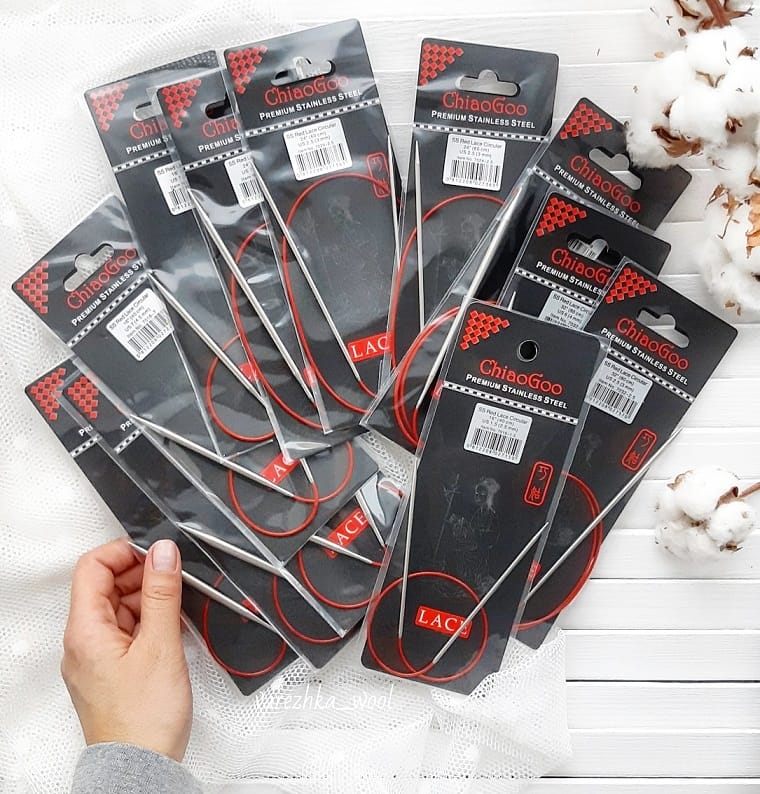 Спицы круговые металлические ChiaoGoo Lace 3,25мм (60см)